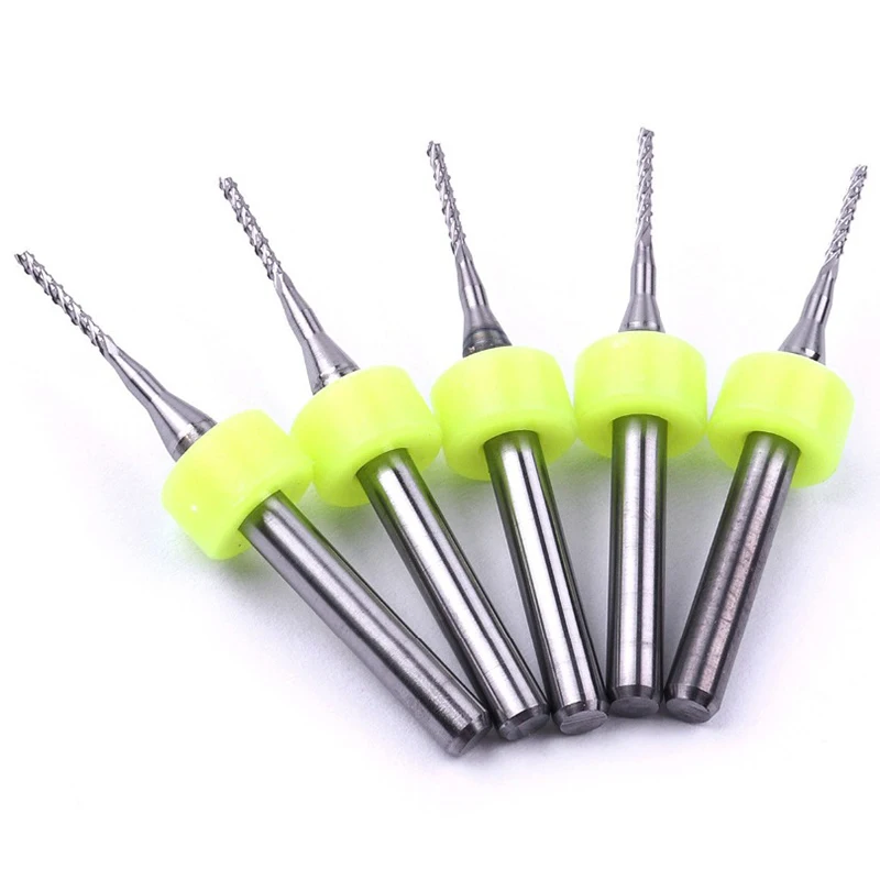 10Pcs Pcb Milling Cutter 1Mm Fish Tail Milling Cutter Corn Milling Cutter Tungsten Carbide Mini End Mill Engraving Cnc