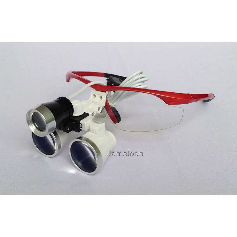 Imagem -05 - Caixa de Metal 3.5x Facilidade Médica Ângulo Ajustável Olhos Tamanho Led Farol Dental Ferramenta Ampliador Dentes Orais Nariz Médico Lupa