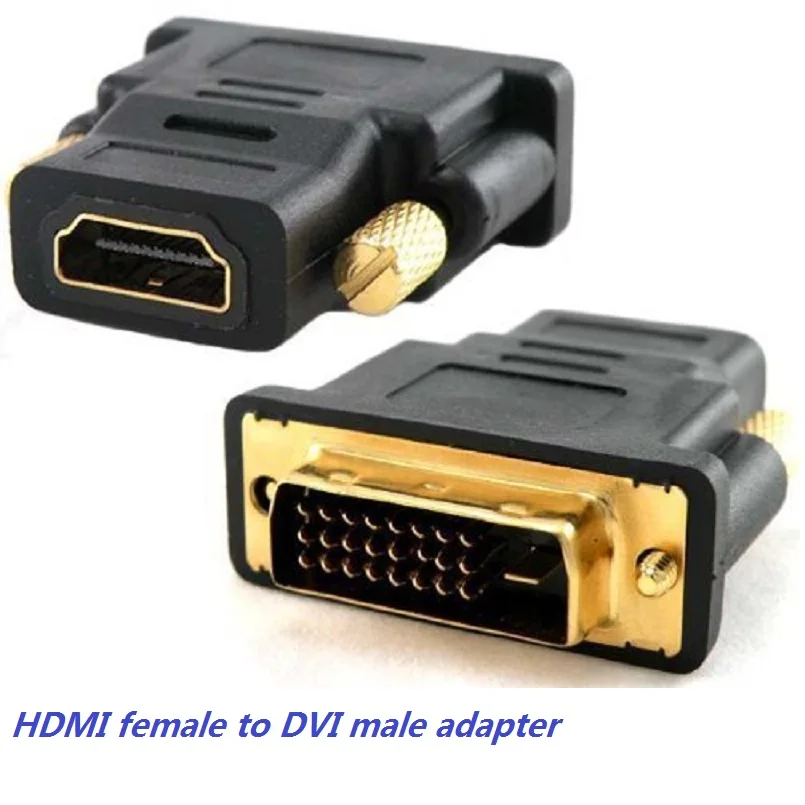 20pcs/lot DVI -D TO HDTV FEMALE 19PIN adapter gold plate dvi to hdTV adapter