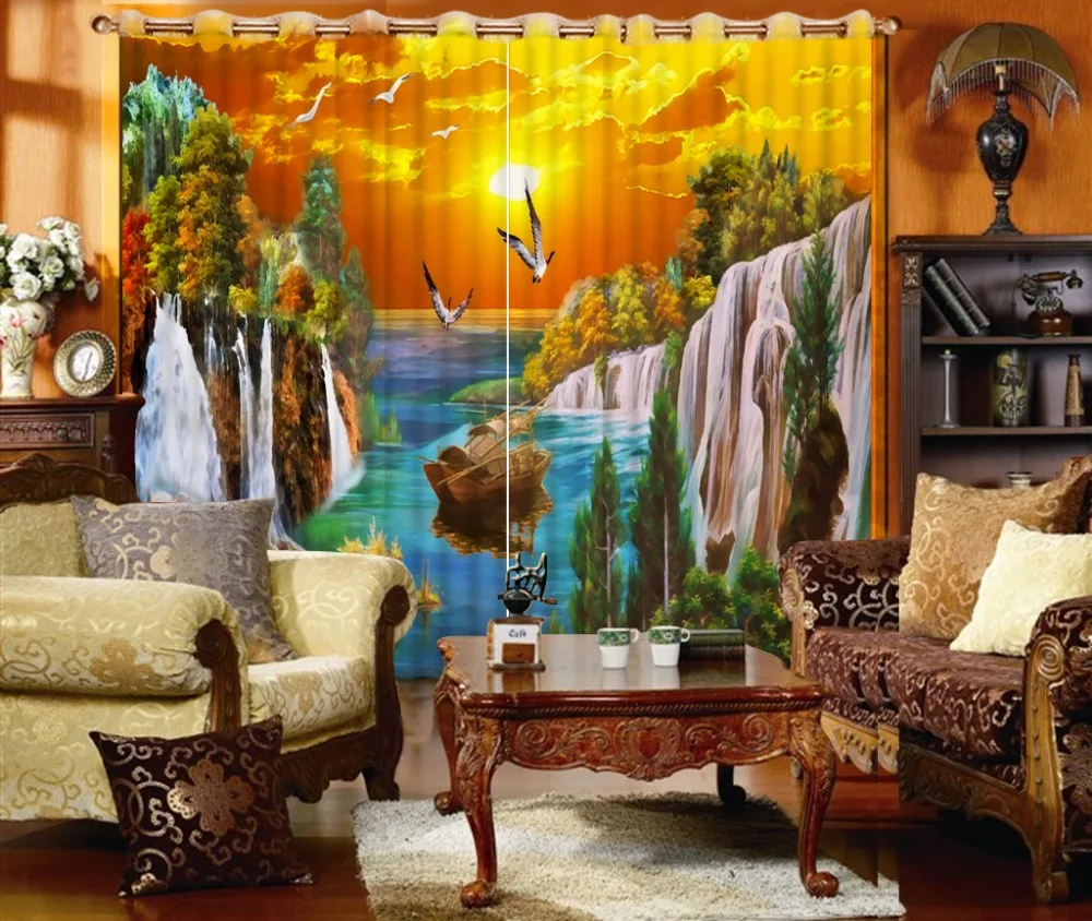 

Photo Customize size New Romantic 3D curtains curtains for living room curtains curtain home bedroom decoration