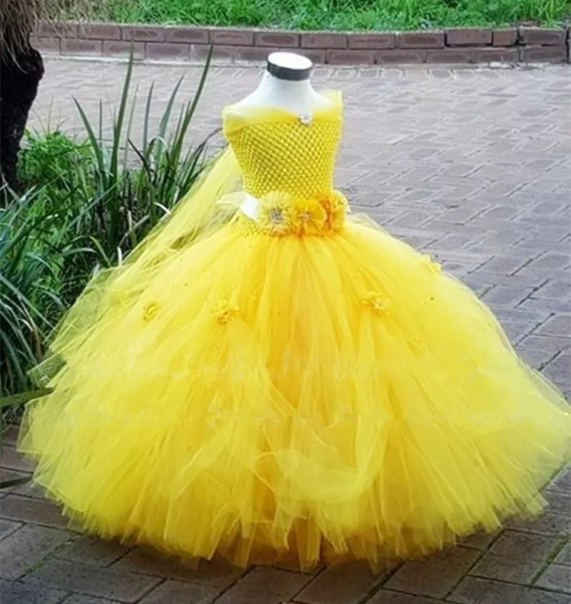 Belle księżniczka Tutu sukienka dla dzieci dzieci kostiumy świąteczne i na Halloween piękna i bestia sukienka Cosplay kwiaty dziewczyny suknia