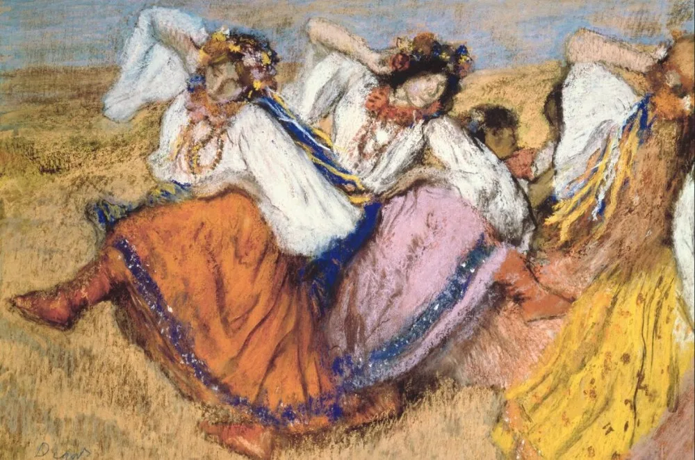 

High quality Oil painting Canvas Reproductions Russian Dancers (1899) By Edgar Degas hand painted