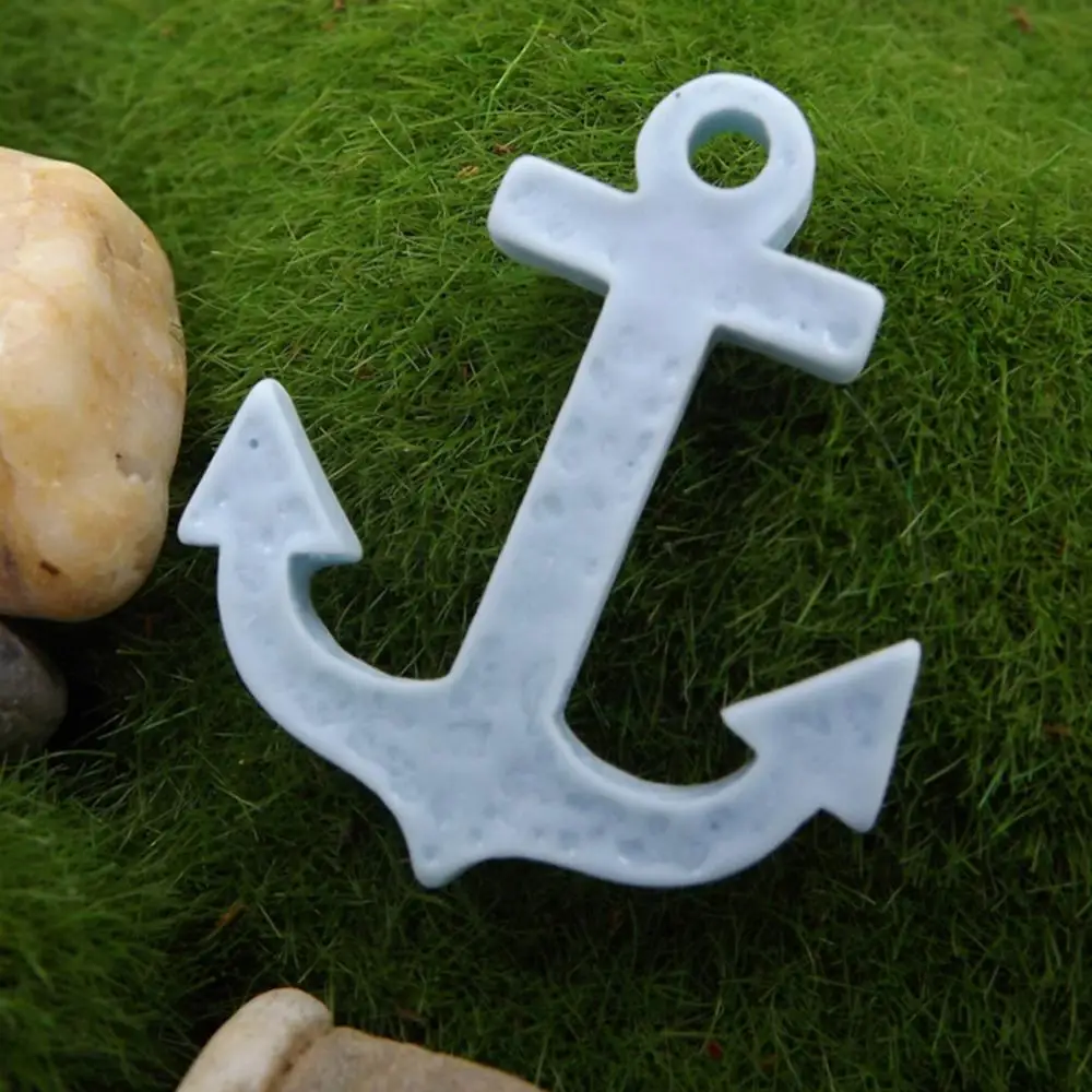 10Pcs/lot Beach Style Three-dimensional Mini Anchor Garden Ornament Micro Landscape Decoration DIY Ornaments Crafts Miniatures