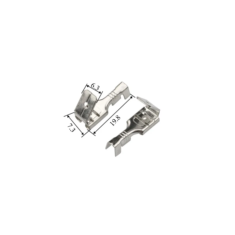 100pcs/lot 6.3 against the back shoulder spring terminals inserted  cold terminal connector