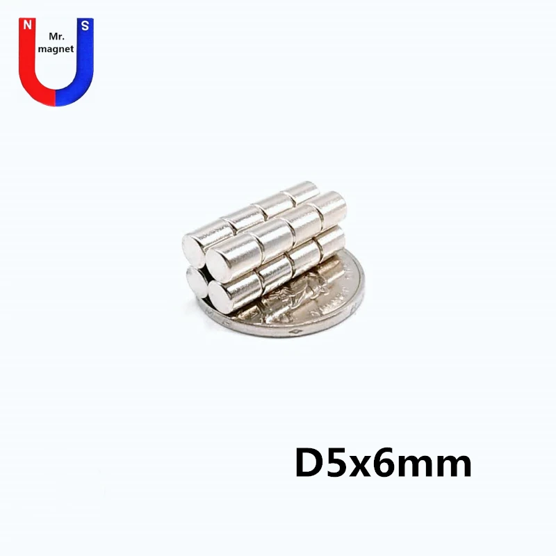 

100/500/1000pcs 5x6 Neodymium Magnet 5mm x 6mm N35 NdFeB Permanent Small Round Super Powerful Strong Magnetic Magnets Disc 5*6