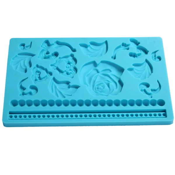 Fondant Tool Rose Shape Baking Mold Silicone Embossing Die Sugar Arts Flower D915