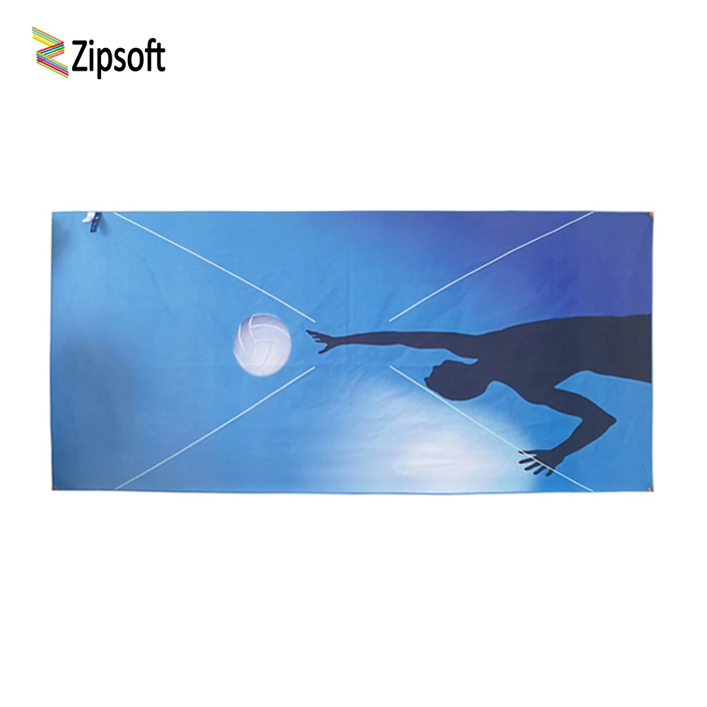 Zipsoft volleyball Beach towel Large Microfiber Towel 80*160cm Printed Traveling Quick dry Sports Swimming Bath Camping