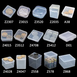 10pcs Mini Small Case PP Transparent Plastic Storage Box Pack boxes DIY Making Screw Parts Manicure Nail Material Accessories