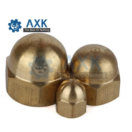 Acorn Nuts Hex Cap Nut Copper Bronze Brass 100pcs 50pcs M3 M4 M5 M6 M8 M10 To M22 Corn Home Read Din1587 Axk Metalworking