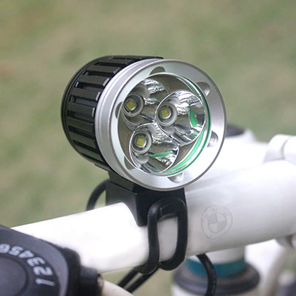 Triple Wick T6 Bike Cycling LED Light High Brightness Connect USB Interface Waterproof Flashlight For Bicycle HandLebar