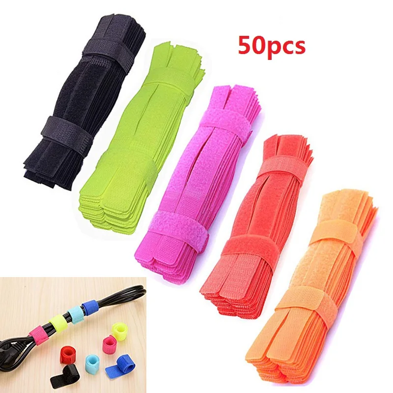 Cable winder 50pcs Cable Organizer Management Colored Charger Cable Holder Cord Management Protetor Earphone Accessorie