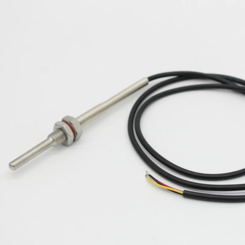 

DS18B20 Digital Temperature Sensor M10x1.5 Thread Probe OD=6mm 1m PVC 3-core Wire Stainless Steel Shell L35mm- L300mm