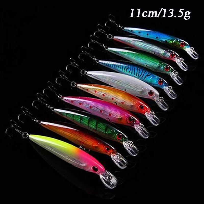 Anzhenji 2018 New Different Size Fishing Lures Minnow 6.4g/8.5g/10.5g/13g/23g False Popper VIB Bait Crank Bionic Wholesale