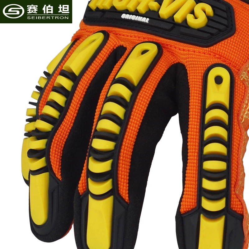 Seibertron High-Vis Gloves Waterproof Oil Resistant Anti-impact Humanized Design Effective Protection Of Hands Outdoor Gloves