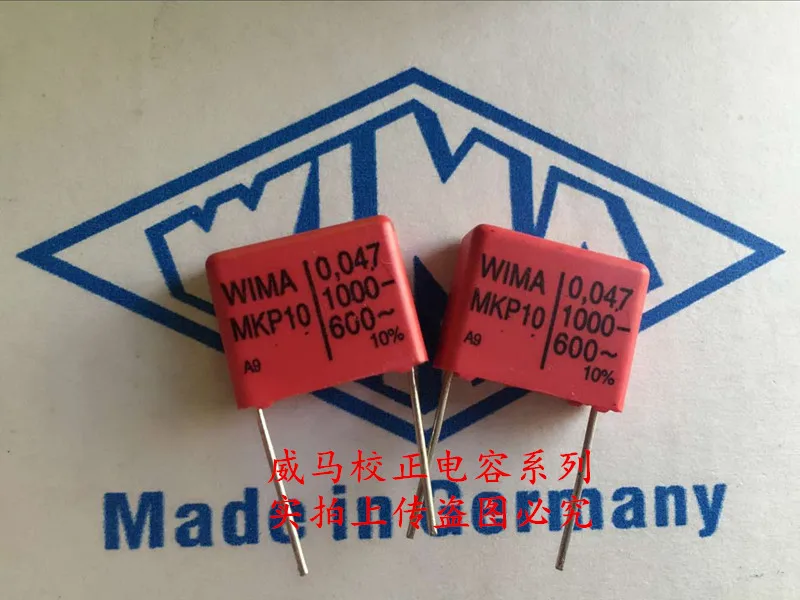 

2020 hot sale 10pcs/20pcs Germany WIMA capacitor MKP10 1000V0.047UF 1000V473 47NF P: 15mm Audio capacitor free shipping