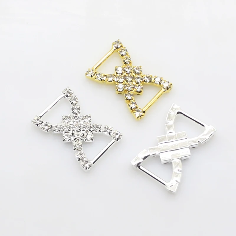 ZMASEY New Rhinestones Buckles 10Pcs/Lot Fashion 16*23mm Jewelry Decoration DIY Handwork Beautiful Accessories