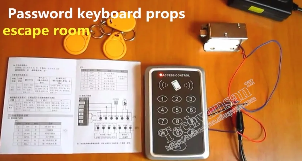 

БЕСПЛАТНАЯ доставка с электромагнитным замком, клавиатурный переключатель Cipher, IC индукционная разблокировка, входная охранная машина, реквизит для побега игровой комнаты