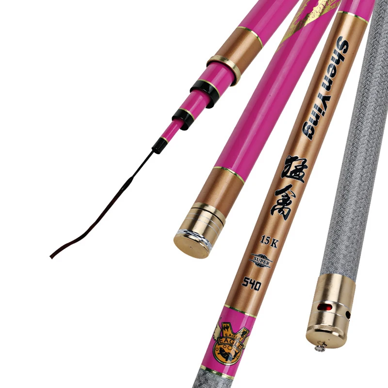 

2018 New Super Hard 19 Tune Carbon Fishing Rod for Big Fish Crap Ultralight Taiwan Rod 3.6 m-8.1 m Telescopic pole