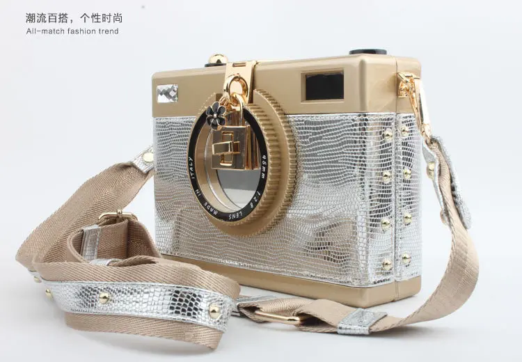 2016 Summer New Handbag Bag Personality Camera Shape Shoulder Bag Girls\' Fashion Chain Bag Female Messenger Bags