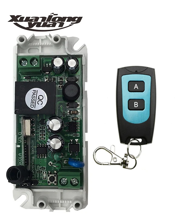 AC85V 110V 120V 220V 250V 1CH Wireless RF Remote Control Switch Transmitter+Receiver Garage Door lamp/window/shutters