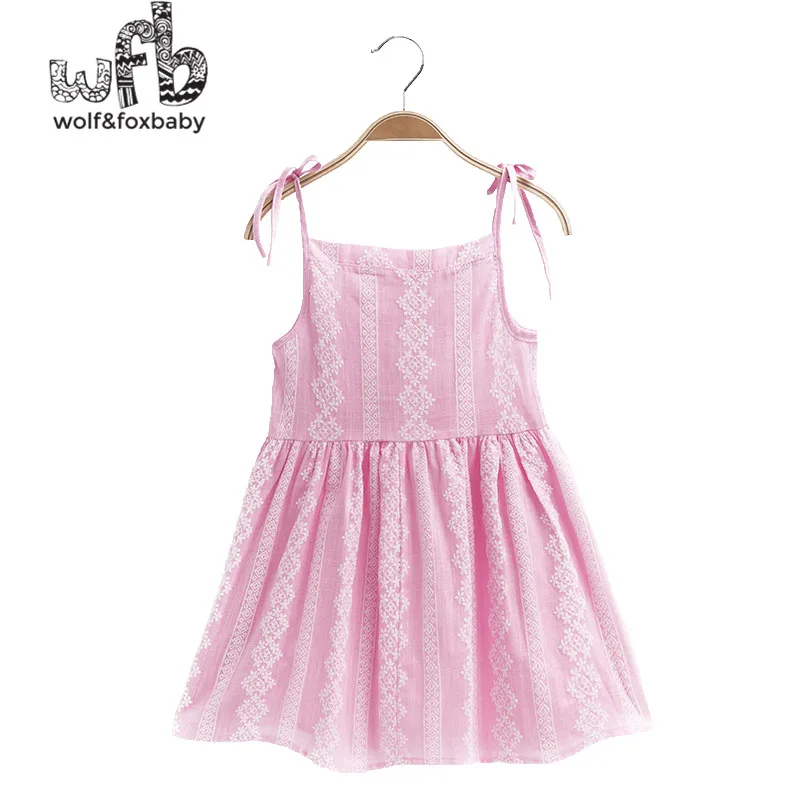 Retail 2-10 years girl harness princess dress pink sleeveless dress children summer