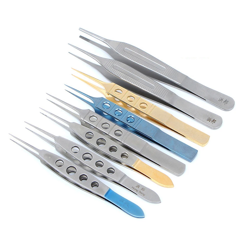 

makeup tools Ophthalmic Instruments Titanium Alloy110mm Bend platform tweezers line Tweezers Cosmetic Eyebrow Tweezers