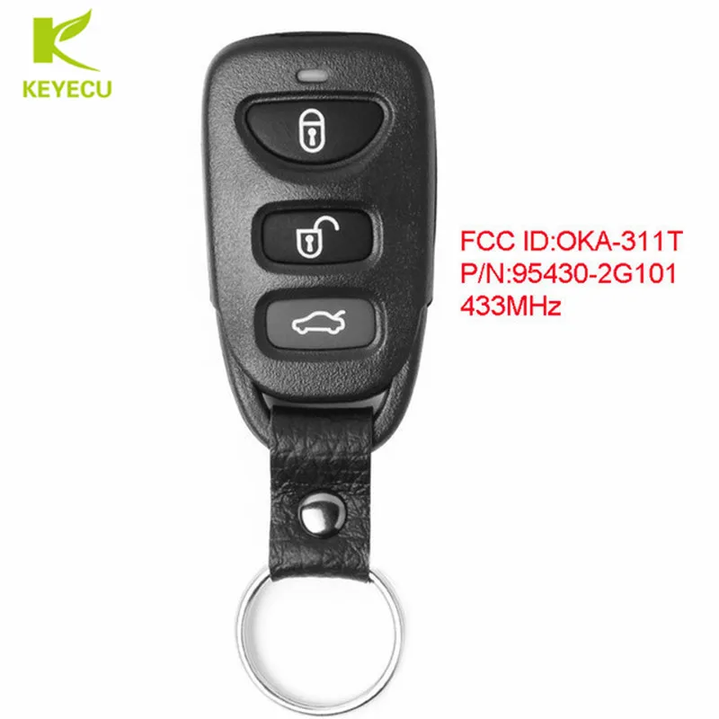 

KEYECU Replacement Upgraded Remote Car Key Control Fob 433MHz for KIA Optima 2010-2011 FCC ID: OKA-311T, P/N: 95430-2G101