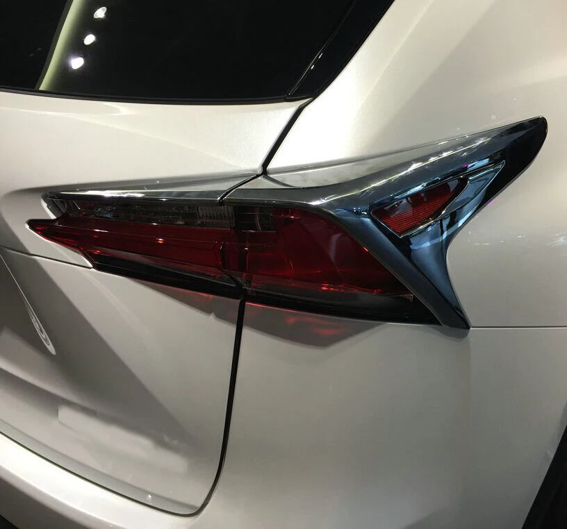 For Lexus NX200T NX300H 2015 2016 2017 ABS Chrome Tail Light Lamp Cover Trim Car Accessories Stickers