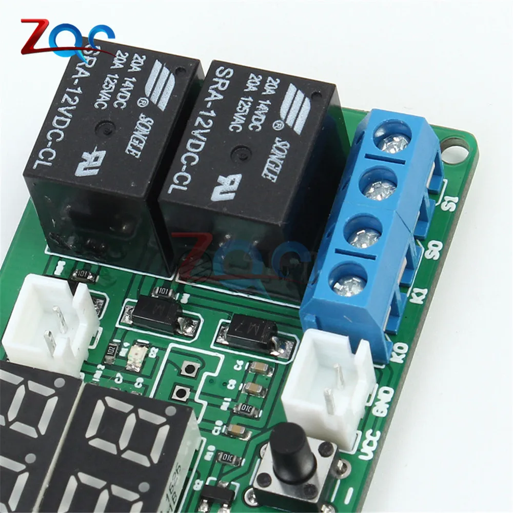 DC 12V Dual LED Digital Display Thermostat Temperature Controller Regulator Alarm Switch Control Waterproof NTC Sensor Module