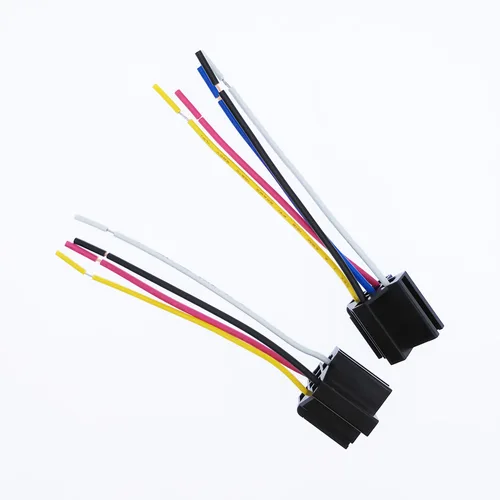 Imagen 2 del producto Soporte de enchufe de Base de montaje de relé de 5 pines precableado 12V 40A longitud de línea 12cm