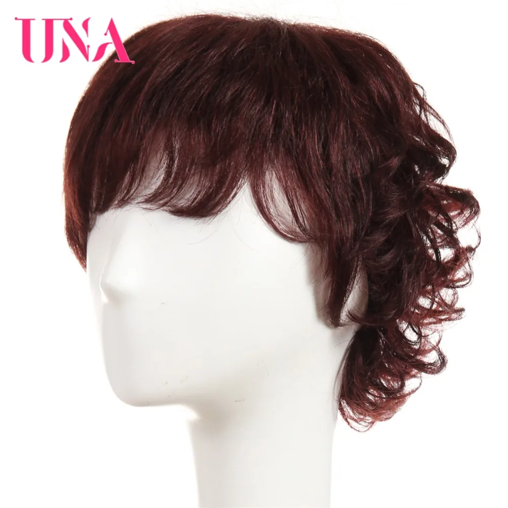 UNA Non-Remy Malaysian Human Hair Funmi Curly Wigs For Women 150% Density #1 #1B #2 #4 #27 #30 #33 #99J #BURG #350 #2/33