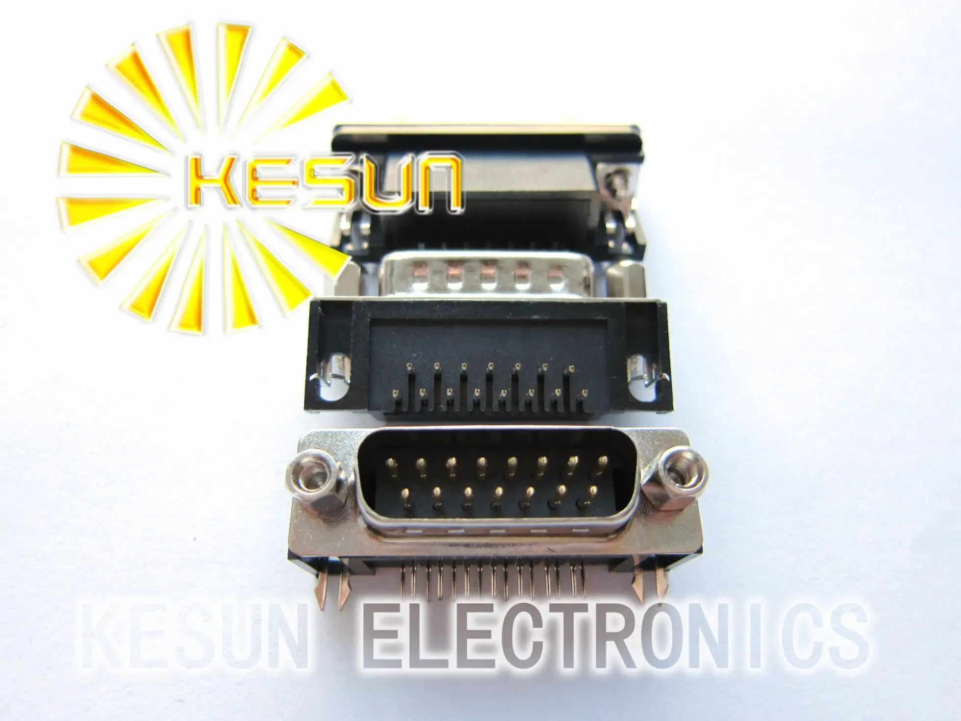 

100pcs/lot Nextron DR15 Male Black 2.77mm Serial PCB D-Sub Connector ,Standard Right Angle 1U Gold High Quality