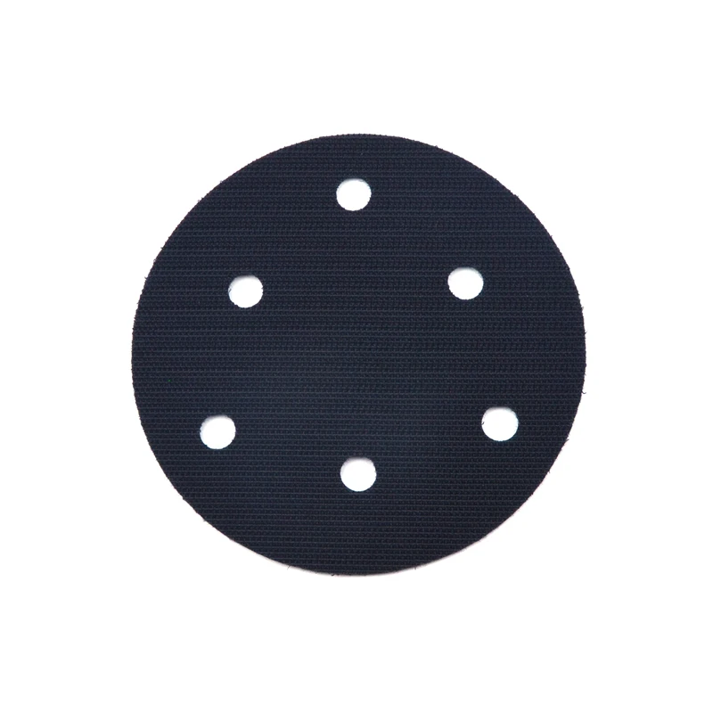 POLIWELL 2PCS 5 Inch 125mm 6 Löcher Ultra-dünne Schwamm Pad Pufferung Interface Pads für Schleif Pad haken und Schleife Schleifen Papier