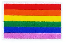 custom flag patches high quality rainbow gay lesbian pride iron on embroidered hot sales rainbow flag embroidered patches