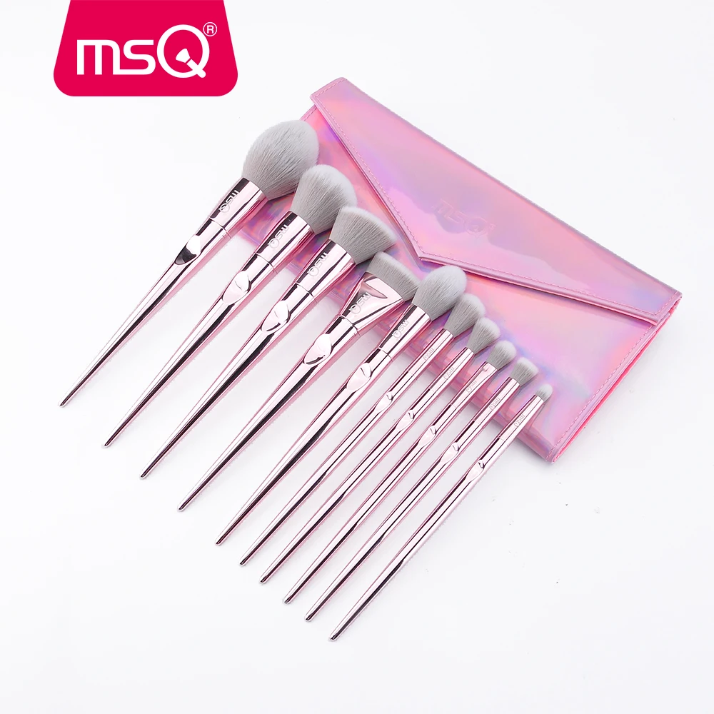 MSQ 10pcs Makeup Brushes Set Blusher Foundation Eyeshadow Make Up Brushes Kit Professional pincel maquiagem Travel Make Up Tool