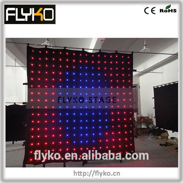 

Free Shipping stage background professional light decoration led video curtain