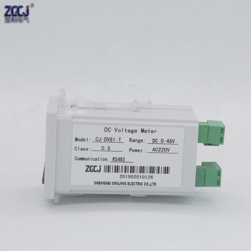 Imagem -04 - Display Digital Medidor de Tensão dc com Protocolo de Comunicação Modbus-rtu Rs485 48 v Tensão Medidor de Painel Voltímetro dc 048 v