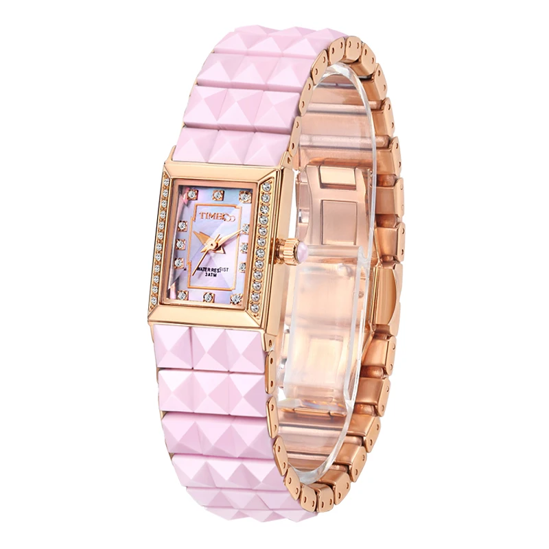 Time100 Women's Ceramic Watches Quartz Watch Diamond Dial Ladies Casual Bracelet Watches For Women relogios feminino