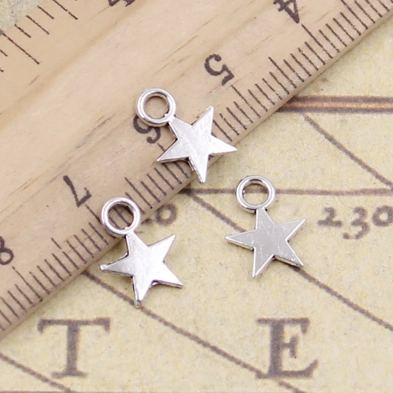 30 sztuk Charms gwiazda 11x8mm tybetański srebrny kolor wisiorki antyczne tworzenie biżuterii DIY Handmade Craft