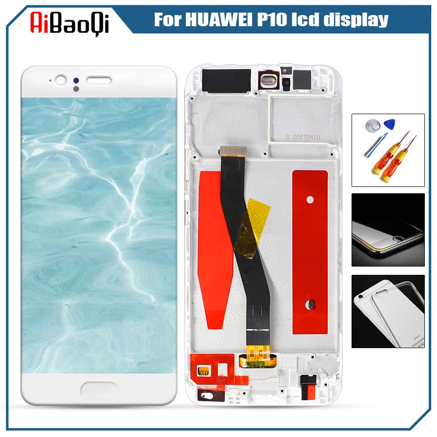 

Huawei P10 Display LCD Touch Screen Digitizer Assembly With Frame Replacement VTR-L10 VTR-L29 LCD For 5.1" Huawei P10 Display