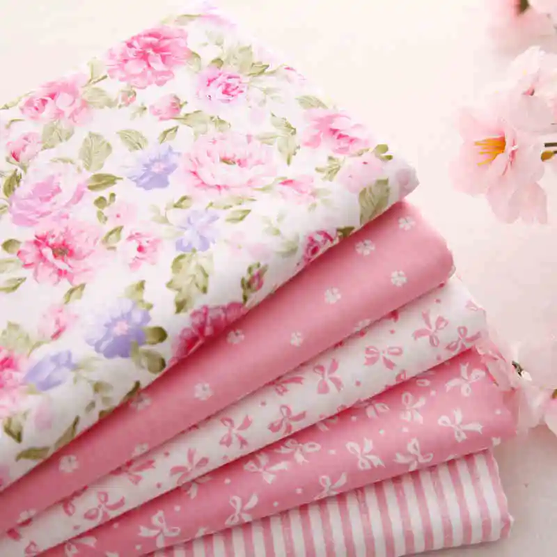 5 Sets/lot = 25pcs / 40cmx50cm Cotton Fabric Fat Quarters Bundle Quilting Patchwork Sewing Fabric For Tilda Doll