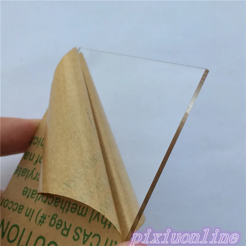 1pcs/lot 12*6cm Acrylic Board Full Thickness 2mm Cover Thicken film High Transparency Plastic DIY  J141Y