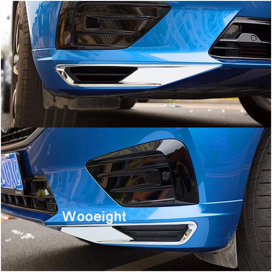 

Wooeight 2Pcs ABS Chrome Plated Front Side Lower Bumper Fog Lamp Fog Light Cover Trim Silver Decoration For Volvo XC60 2018-2022