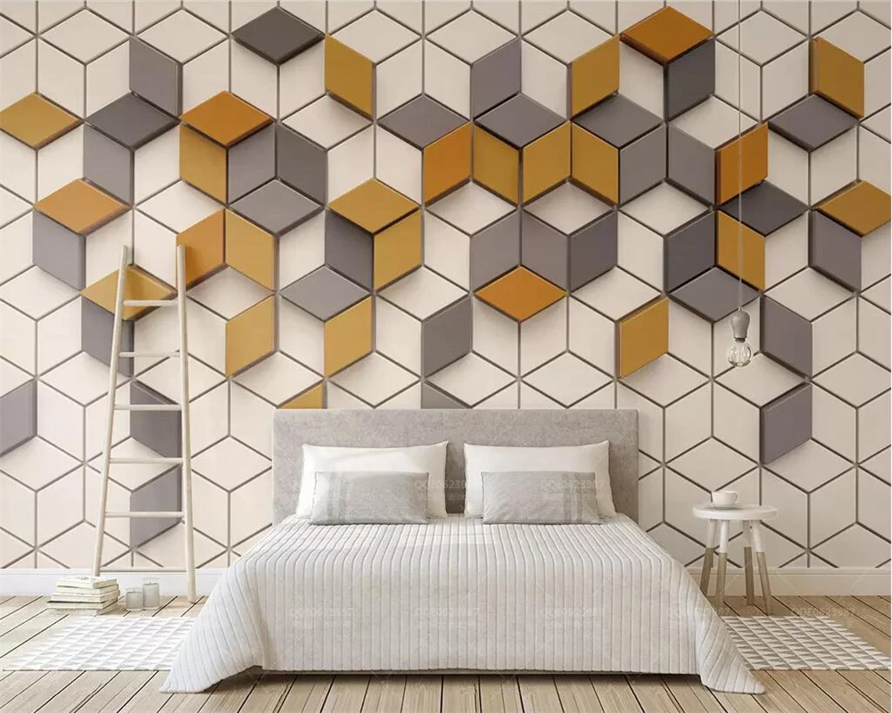 

Customized murals geometry mosaic modern 3d TV background wall paper home decor living room bedroom mural 3d wallpaper