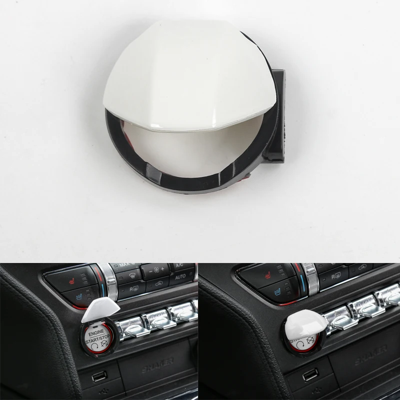 For Ford Mustang 2015 2016 Car Engine Start Stop Decoration Cover Cap Interior Car Accessories 8 Colors Available