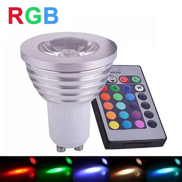 5W LED E27 E14 RGB LED Bulb 16Color LED Spotlight with IR Remote Controller LED Lamp for Home Party Decoration