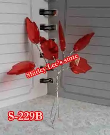 

Wholesale---144 Bunches=864 STEMS X Pretty Red Acrylic Maple Leaf Bunch For Scrapbooking, (S-229B)