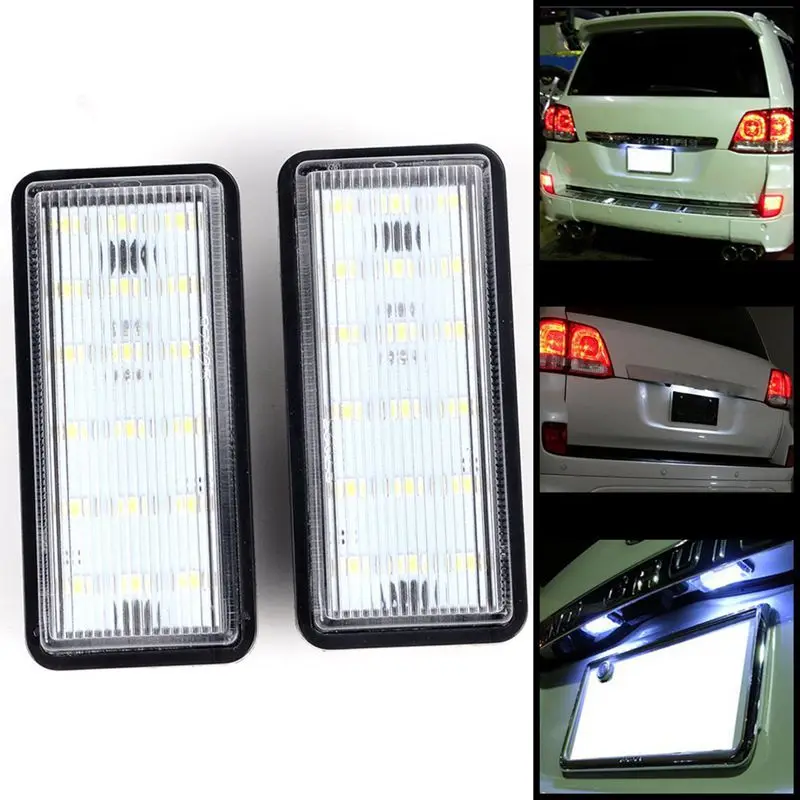 

Error Free White Car LED Number License Plate Light Kit For Lexus LX470 GX470 Toyota Land Cruiser 120 Prado Land Cruiser 200