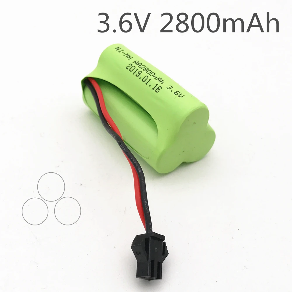 3.6v Battery 2800mah Ni-mh Batteries 3.6v Nimh Battery Pilas 3.6v Recargables Battery Pack For Rc Car Toy Tools Model AA Battery