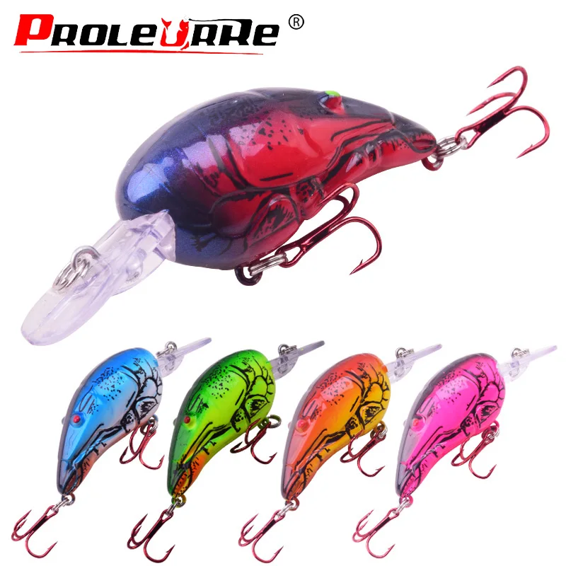 

1Pcs Crank Fishing Lure 70mm 11.5g Laser 3D Shrimp Model Bait Swim bait Minnows Bass lures Top water Wobblers Fishing tackle